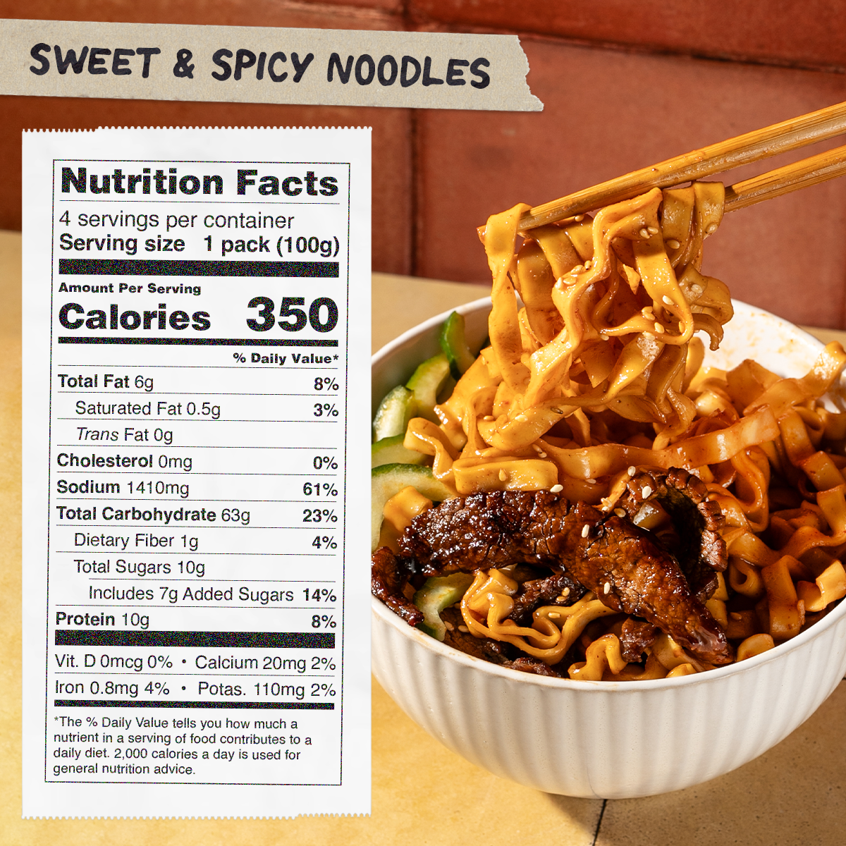 Sweet & Spicy Noodles | 4 Packs - Simple Use