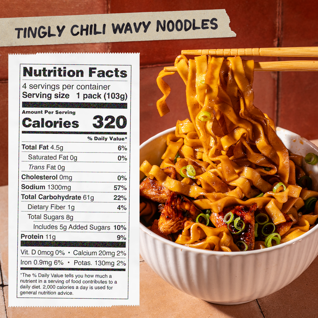 Tingly Chili Noodles | 4 Packs - Active Ready