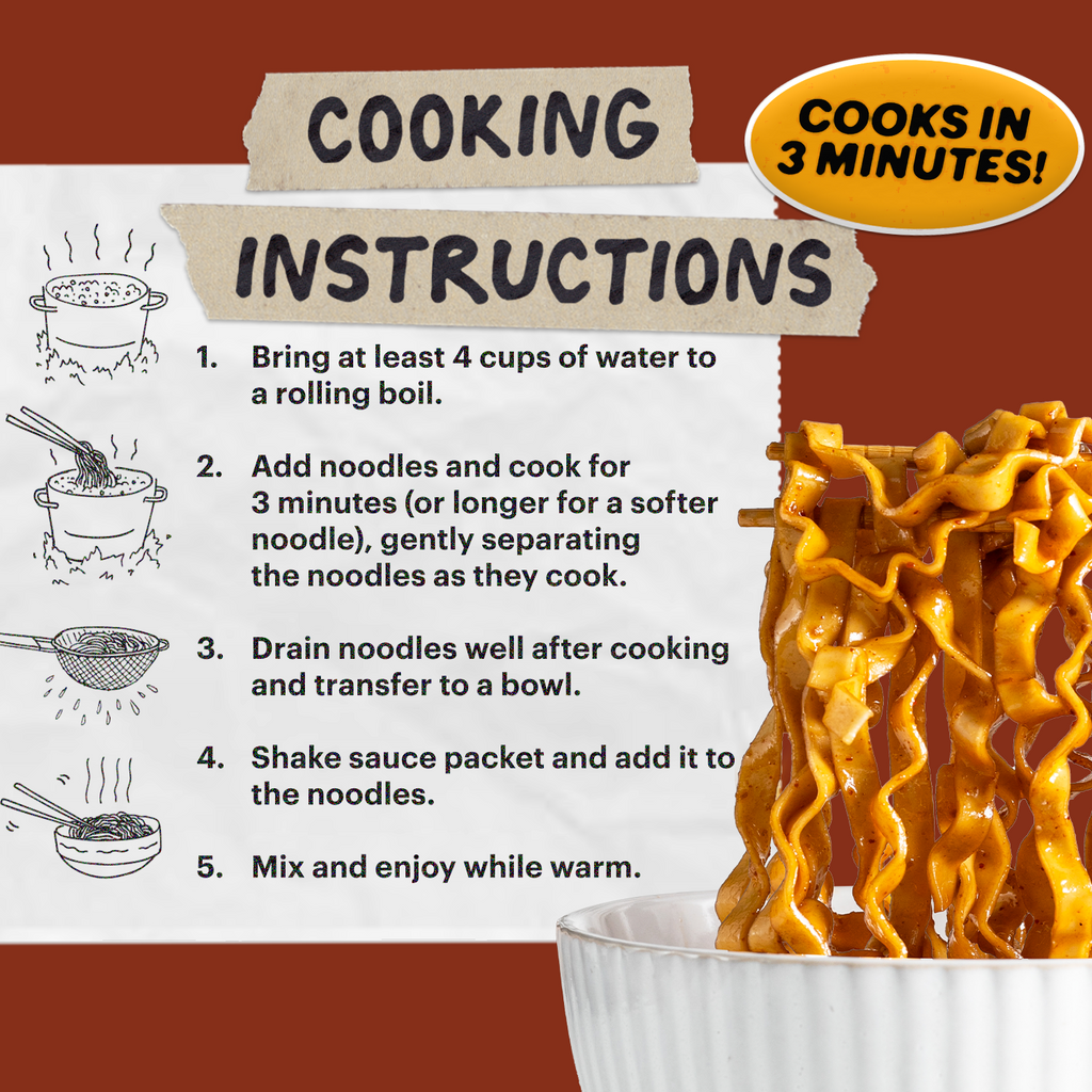 Sweet & Spicy Noodles | 12 Packs - Simple Use